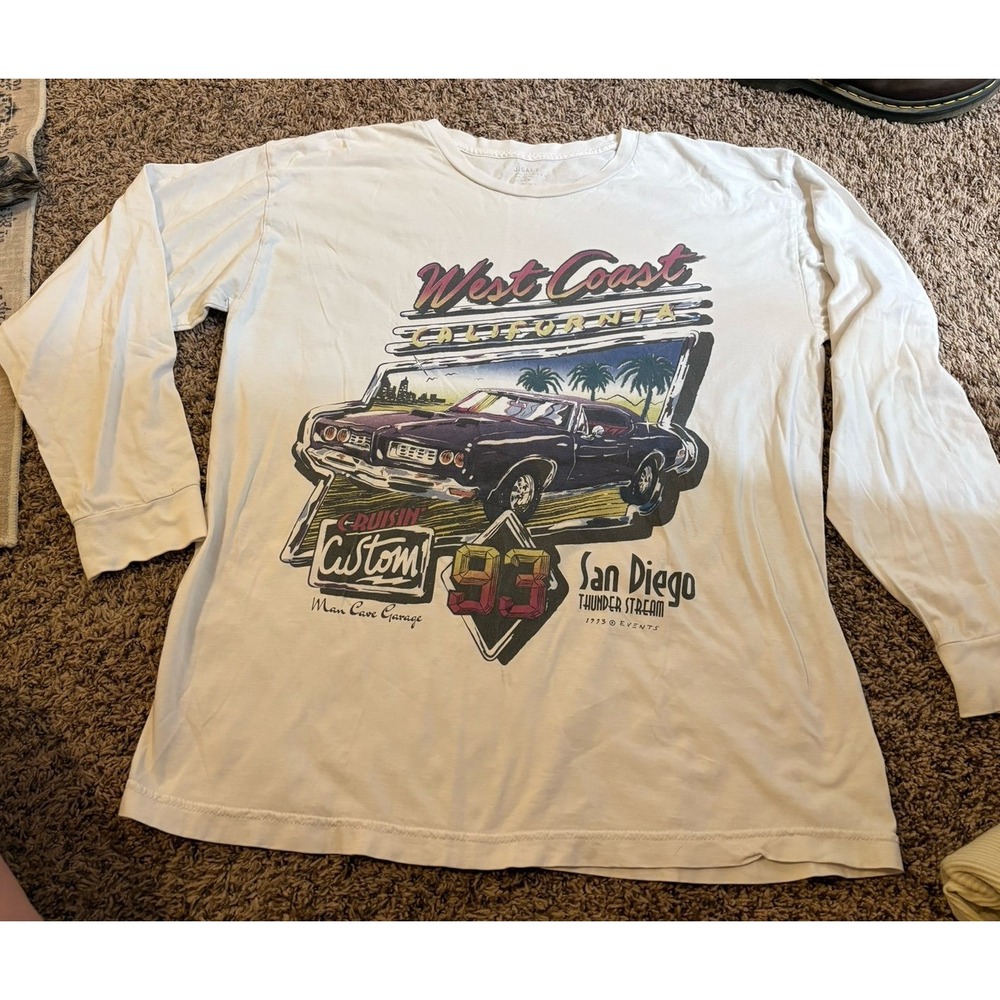 One size J. Galt West Coast San Diego Thunder Stream Long Sleeve cotton T-Shirt